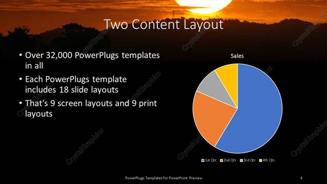 Two Content presentation slide layout