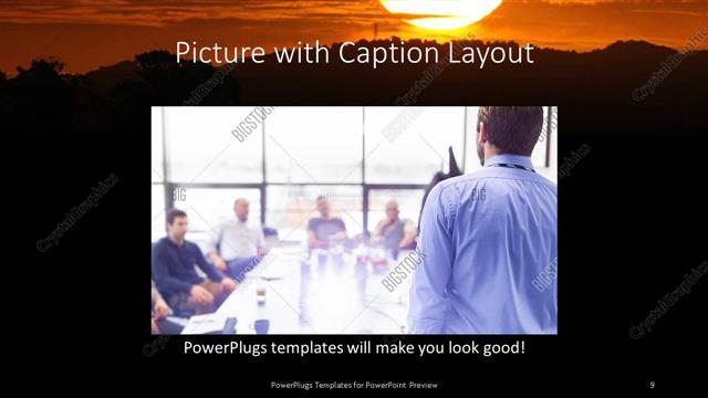Picture with Caption presentation slide layout