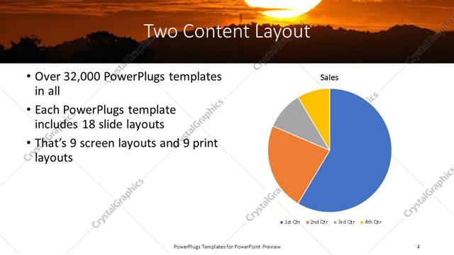 Two Content presentation slide layout