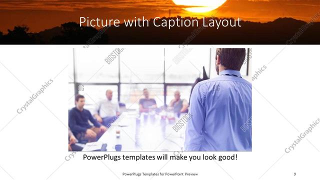 Picture with Caption presentation slide layout