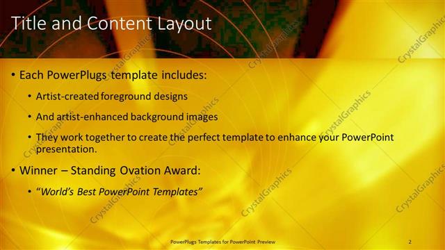 Title and Content presentation slide layout