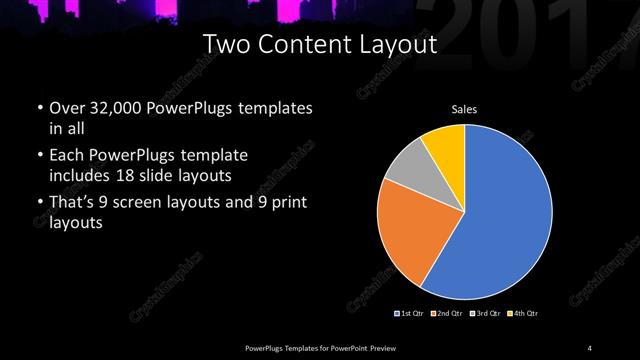 Two Content presentation slide layout
