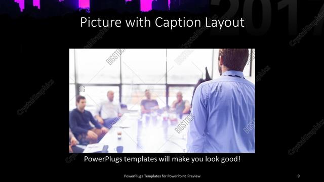 Picture with Caption presentation slide layout