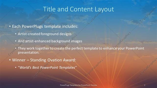 Title and Content presentation slide layout