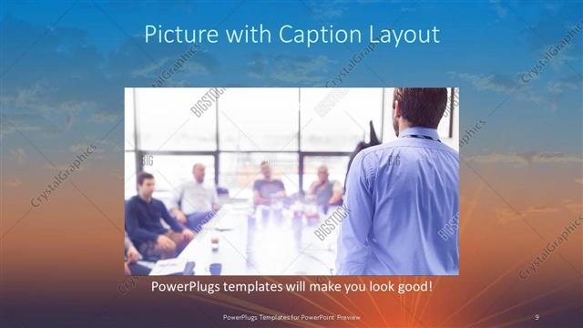 Picture with Caption presentation slide layout