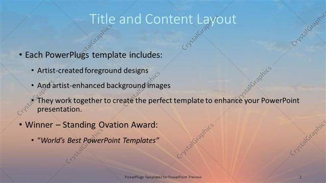 Title and Content presentation slide layout
