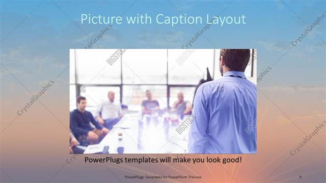 Picture with Caption presentation slide layout