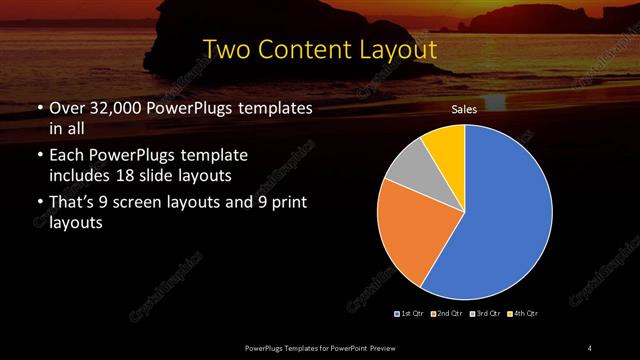 Two Content presentation slide layout