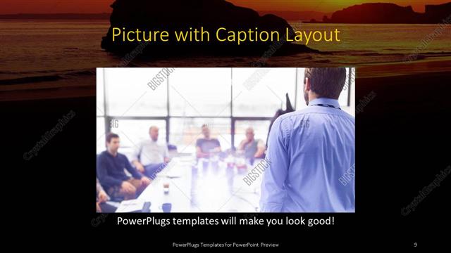 Picture with Caption presentation slide layout