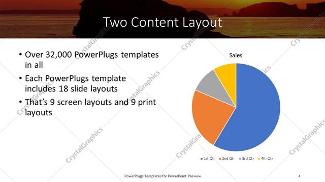 Two Content presentation slide layout