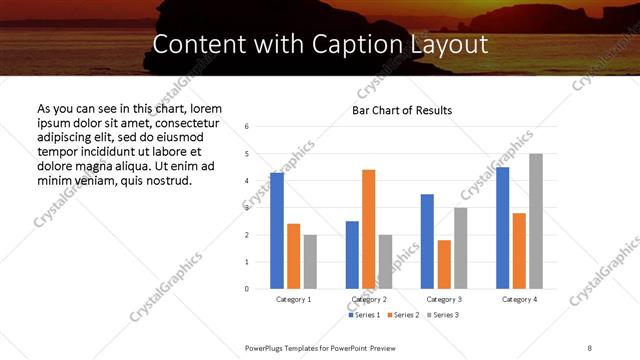 Content with Caption presentation slide layout