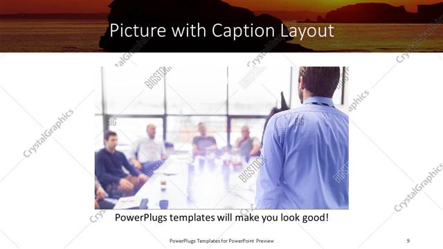 Picture with Caption presentation slide layout