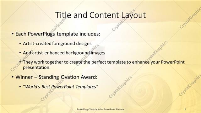 Title and Content presentation slide layout
