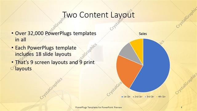 Two Content presentation slide layout