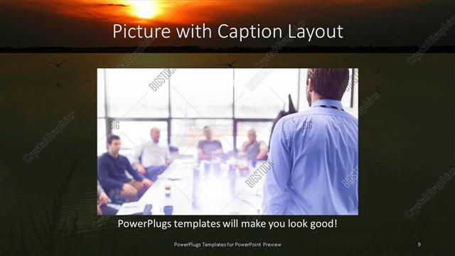 Picture with Caption presentation slide layout
