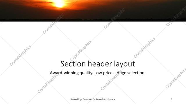 Section Header presentation slide layout
