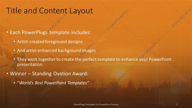 Title and Content presentation slide layout