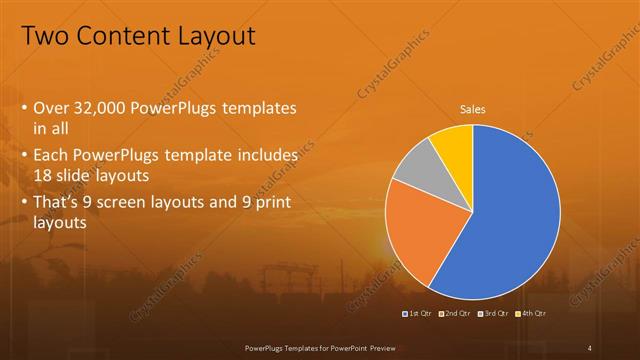 Two Content presentation slide layout