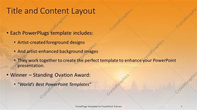 Title and Content presentation slide layout
