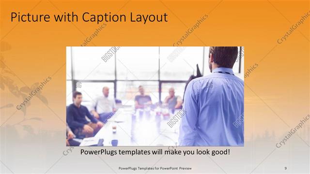 Picture with Caption presentation slide layout