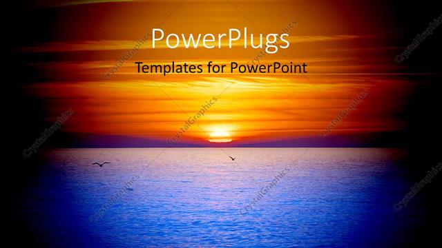  Presentation with sky - Sunset with sea having sky