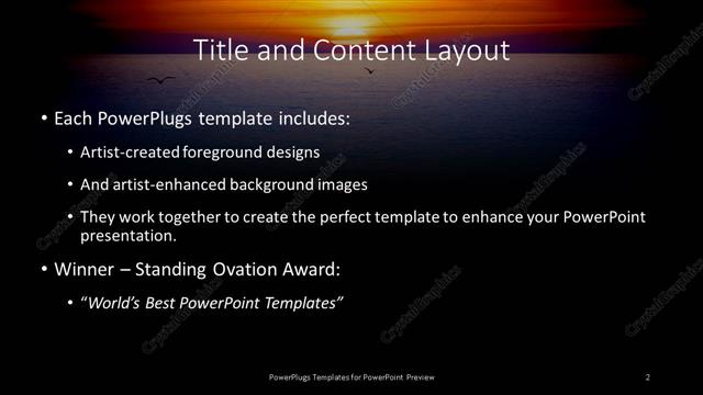 Title and Content presentation slide layout