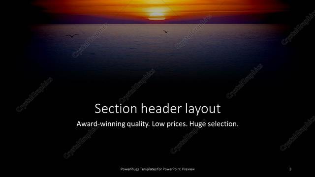Section Header presentation slide layout