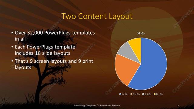 Two Content presentation slide layout