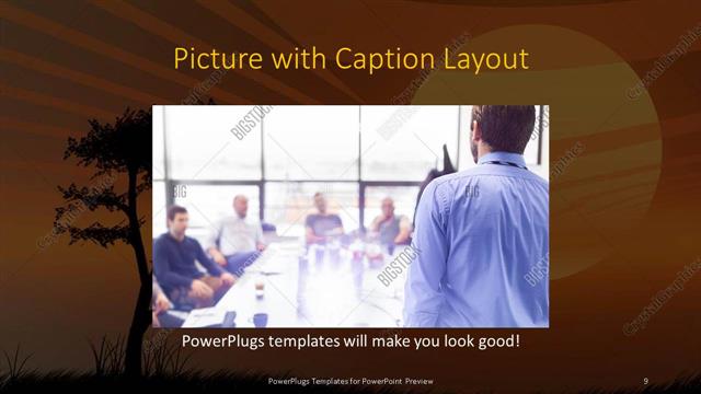 Picture with Caption presentation slide layout