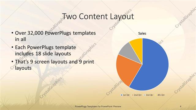 Two Content presentation slide layout