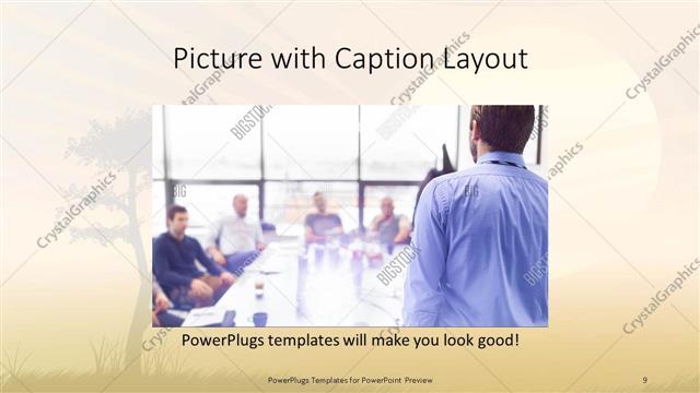 Picture with Caption presentation slide layout