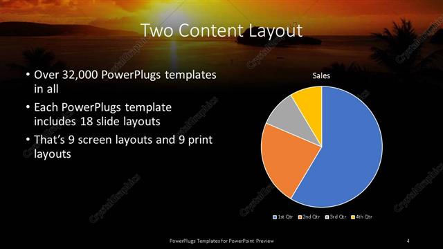 Two Content presentation slide layout