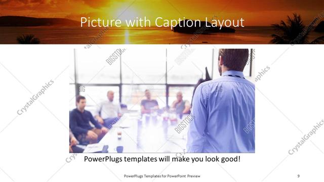Picture with Caption presentation slide layout