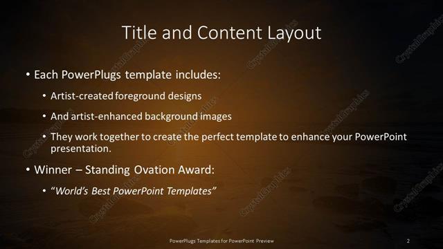 Title and Content presentation slide layout