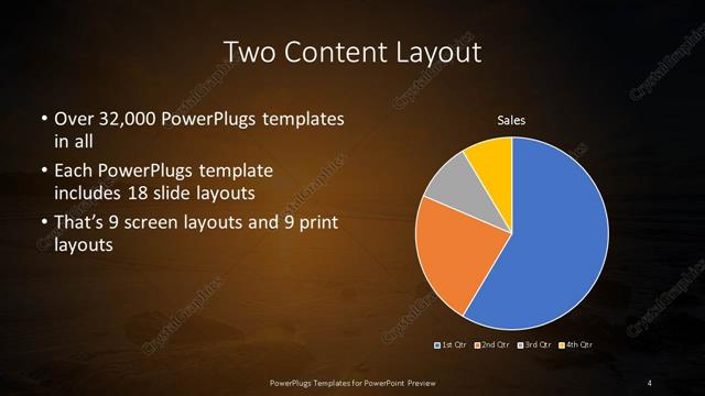 Two Content presentation slide layout
