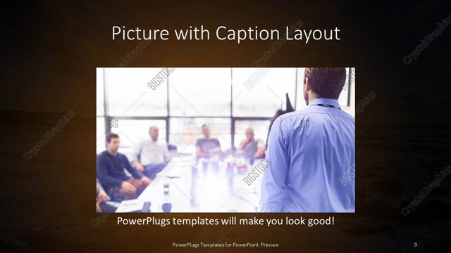 Picture with Caption presentation slide layout