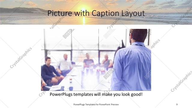 Picture with Caption presentation slide layout