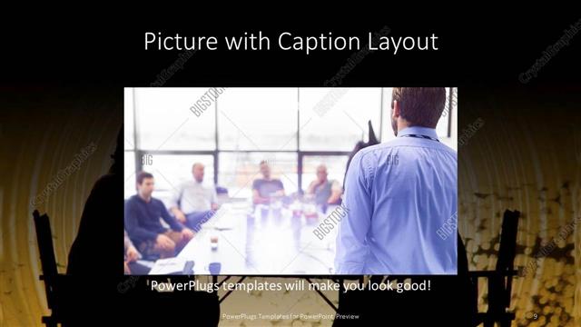 Picture with Caption presentation slide layout