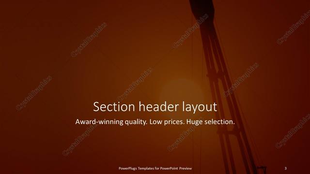 Section Header presentation slide layout