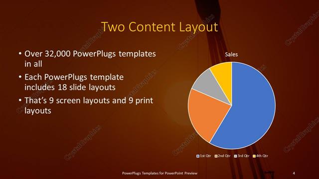 Two Content presentation slide layout
