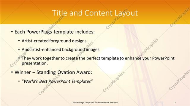 Title and Content presentation slide layout