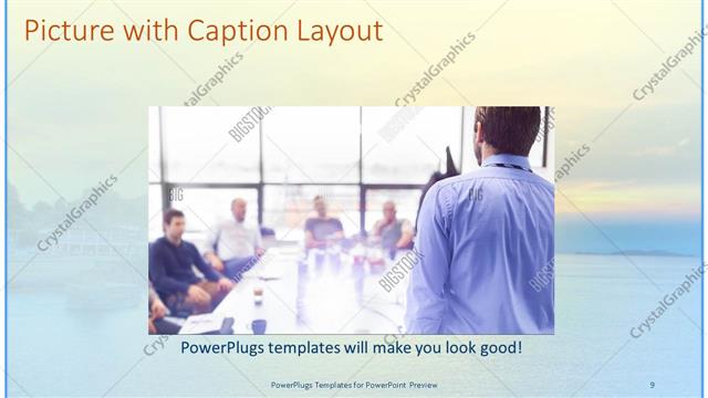 Picture with Caption presentation slide layout