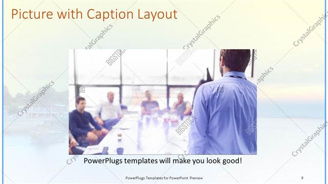 Picture with Caption presentation slide layout