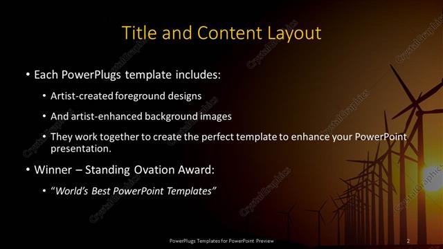Title and Content presentation slide layout