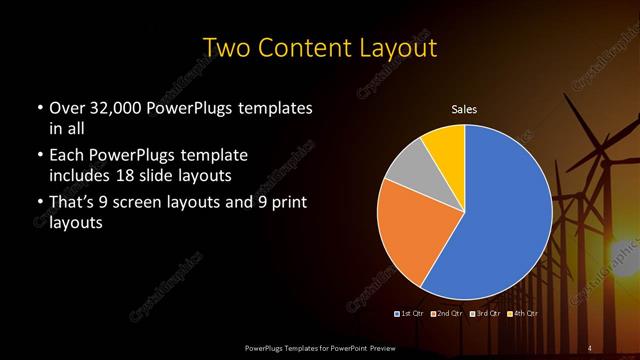Two Content presentation slide layout