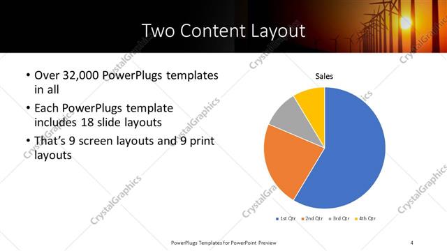 Two Content presentation slide layout