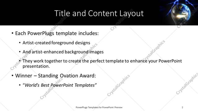 Title and Content presentation slide layout
