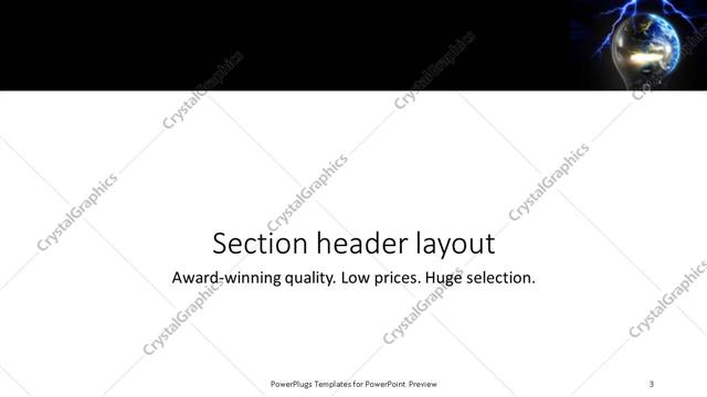 Section Header presentation slide layout