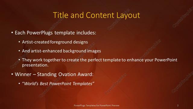 Title and Content presentation slide layout