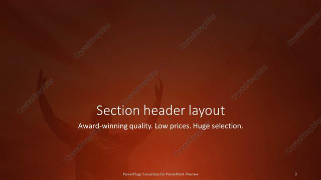 Section Header presentation slide layout